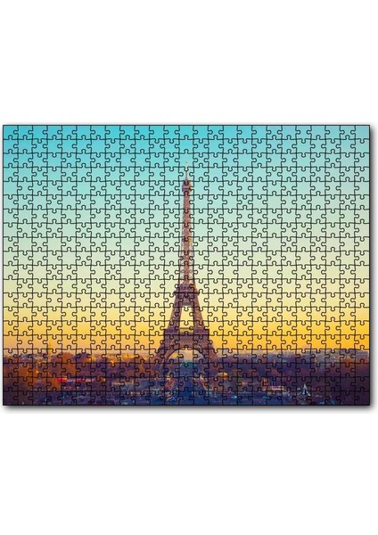 Cakapuzzle Akşamüzeri Eyfel Kulesi ve Paris 255 Parça Puzzle Yapboz Mdf (Ahşap)