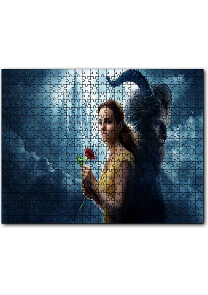 Cakapuzzle Beauty And The Beast Emma Watson Kırmızı Gül 255 Parça Puzzle Yapboz Mdf (Ahşap)