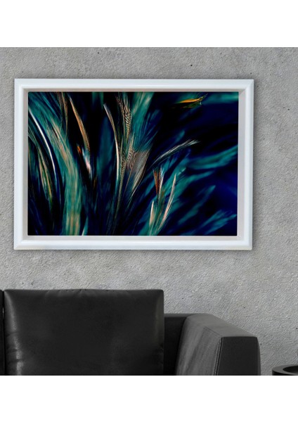 Gift Yapraklar Tasarımlı Özel Ahşap Çerçeveli Tablo 30X46CM-5 fiyatları