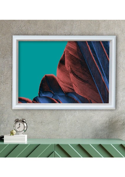 Gift Yapraklar Tasarımlı Özel Ahşap Çerçeveli Tablo 30X46CM-3