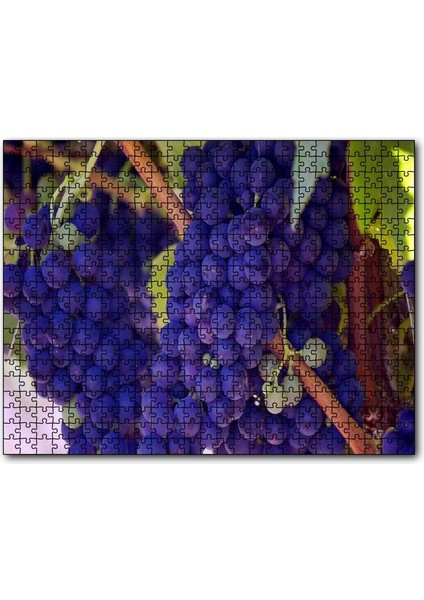 Cakapuzzle Dalında Şaraplık Kara Üzümler 500 Parça Puzzle Yapboz Mdf (Ahşap)