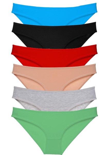6 Adet Süper Eko Set Likralı Kadın Slip Külot Renk 2