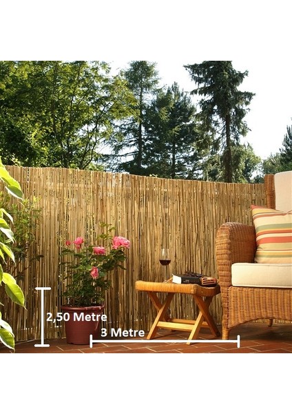 Bambu Kamış Hasır 2,50 Metre x 3 Metre
