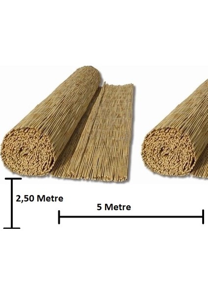 Bambu Kamış Hasır 2,50 Metre x 5 Metre