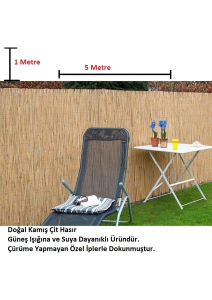 Bambu Kamış Hasır 1 Metre x 5 Metre