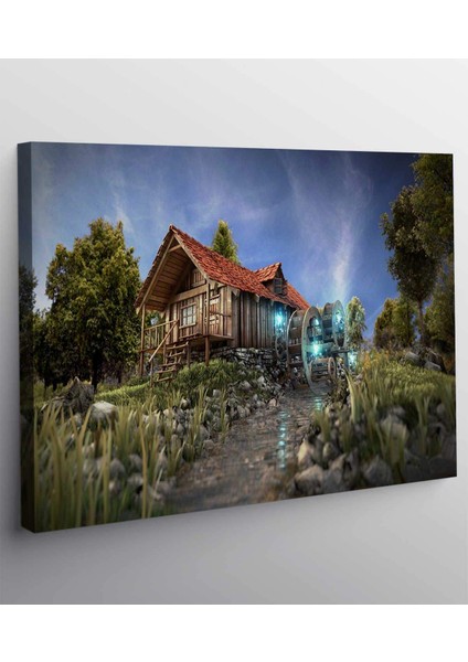 Eski Ahşap Değirmen Suyu Kanvas Tablo fiyatları