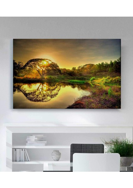 Altın Gündoğumu Kanvas Tablo