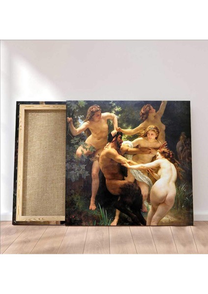 William Adolphe Bouguereau - Nymphs And Satyr Tablosu