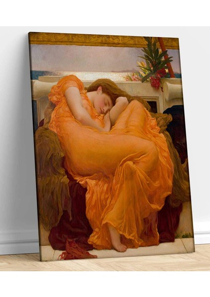 Frederic Leighton - Haziran Alevi Kanvas Tablo fiyatları