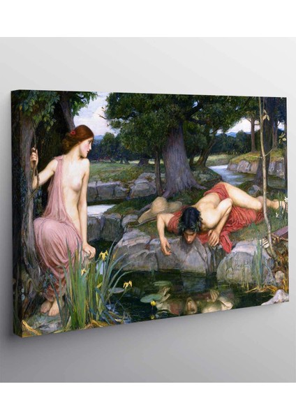 John William Waterhouse Echo ve Narcissus Kanvas Tablo