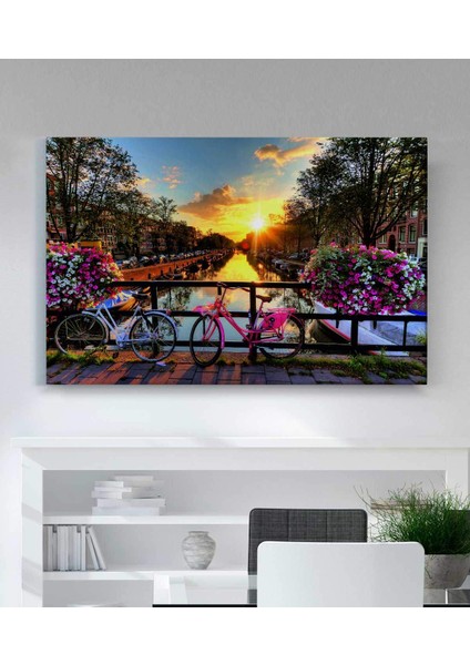 Amsterdam Manzara Kanvas Tablo