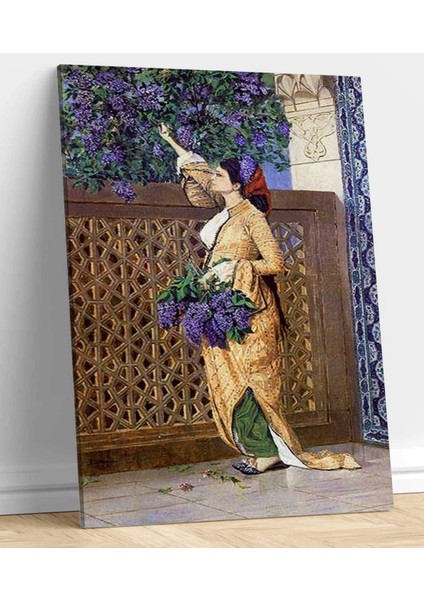 Osman Hamdi Bey Leylak Toplayan Kız Kanvas Tablo