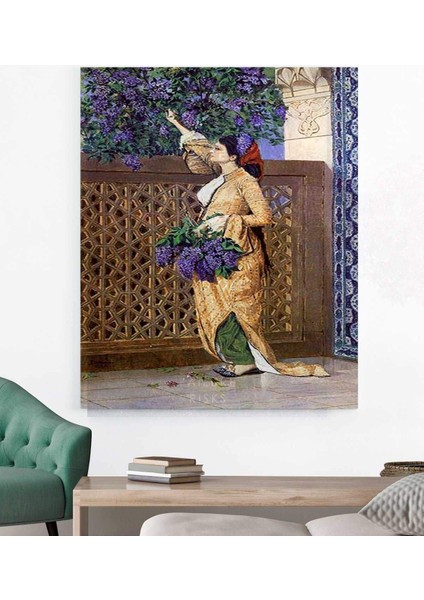 Osman Hamdi Bey Leylak Toplayan Kız Kanvas Tablo