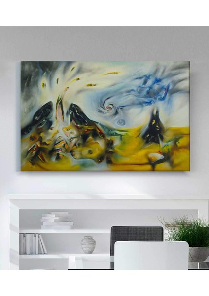 Roberto Matta Yaşamı Dinlerken Kanvas Tablo fiyatları