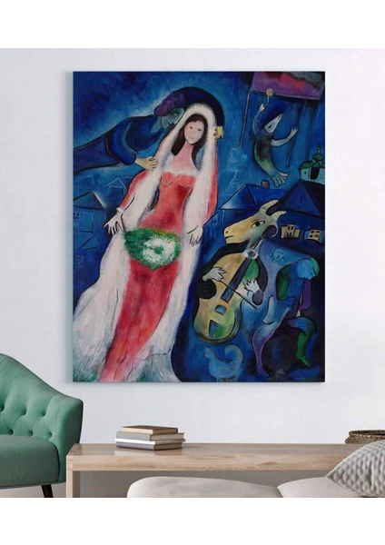 Marc Chagall La Mariee Kanvas Tablo