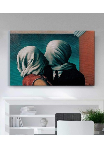 Rene Magritte Aşıklar Kanvas Tablo fiyatları