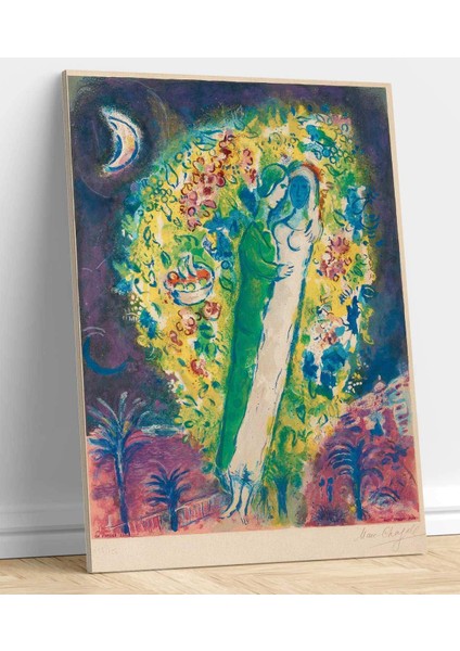 Marc Chagall Couple Dans Les Mimosa Kanvas Tablo