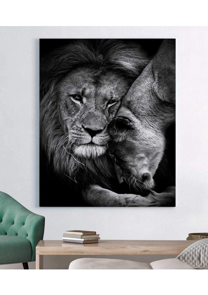Aslan Dekoratif Kanvas Tablo