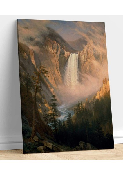 Albert Bierstadt Yellowstone Falls Kanvas Tablo