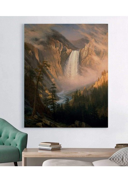 Albert Bierstadt Yellowstone Falls Kanvas Tablo