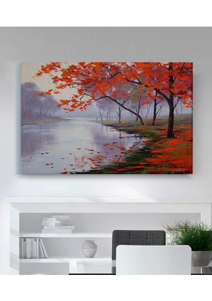 Gölde Yansıma Kanvas Tablo