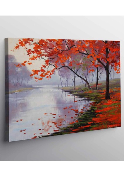 Gölde Yansıma Kanvas Tablo fiyatları