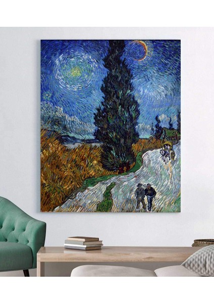 Vincent Van Gogh Yıldızlı Gökyüzü Kanvas Tablo