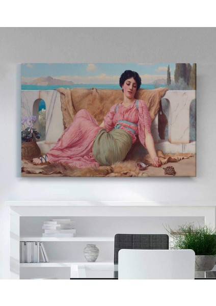 John William Godward Sessiz Evcil Hayvan Kanvas Tablo fiyatları