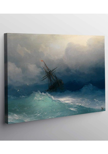 Ivan Aivazovsky Fırtınalı Denizlerde Gemi Kanvas Tablo