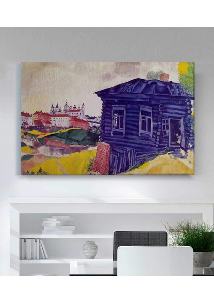Marc Chagall Mavi Ev Kanvas Tablo