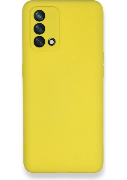 Oppo A74 Kılıf Lansman Silikon Kapak Sarı