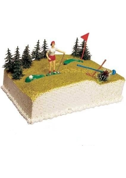 Golf Temalı Plastik Mini Pasta - Teraryum Objesi