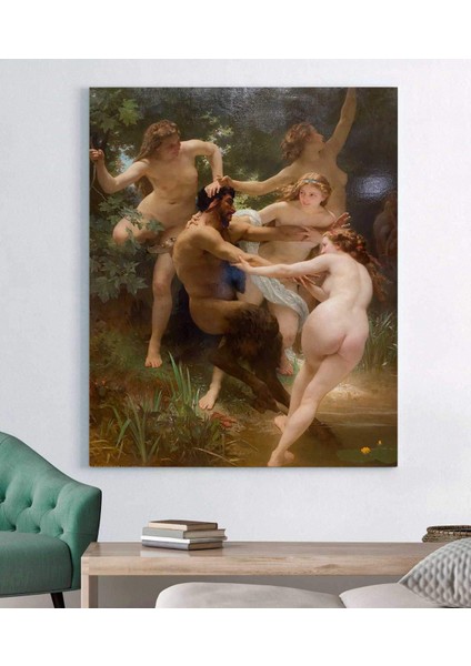 William Adolphe Bouguereau - Nymphs And Satyr Tablosu