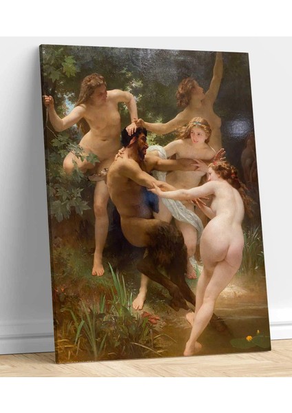 William Adolphe Bouguereau - Nymphs And Satyr Tablosu fiyatları
