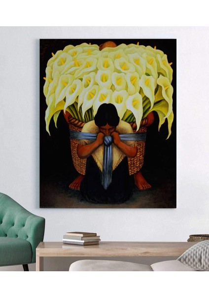 Diego Rivera Vendedora De Flores Kanvas Tablo