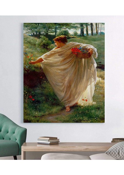 Edward John Poynter Wild Blossoms Kanvas Tablo