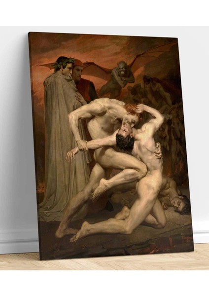 William Bouguereau - Dante And Virgile Kanvas Tablo