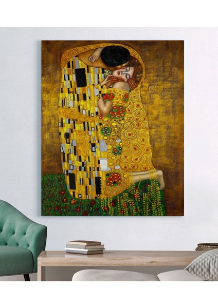 Gustav Klimt The Kiss Kanvas Tablo