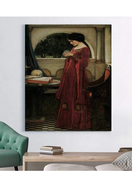John William Waterhouse Kristal Top Kanvas Tablo