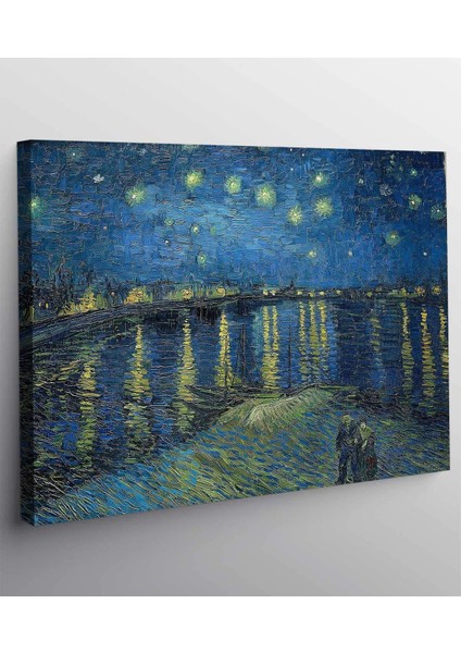 Vincent Van Gogh Rhone Üzerinde Yıldızlı Gece Kanvas Tablo
