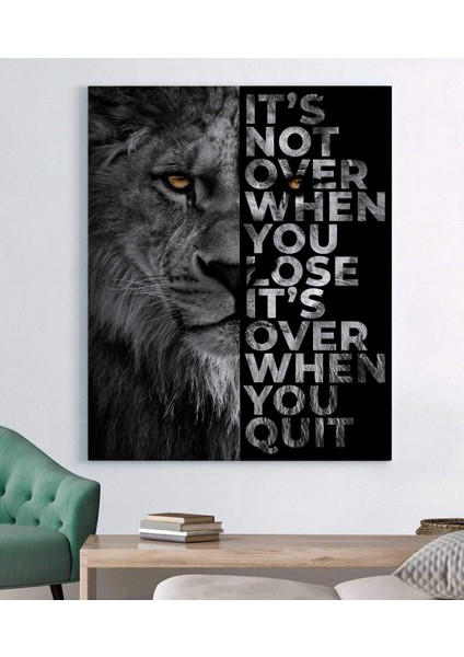 Aslan Mektup Motivasyon Kanvas Tablo