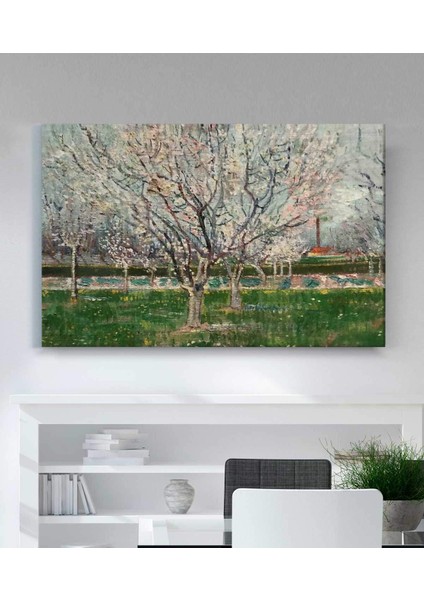 Vincent Van Gogh Yağlıboya Görünümlü Ağaç Kanvas Tablo fiyatları