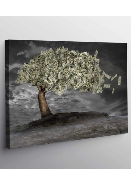 Dolar Para Ağacı Kanvas Tablo