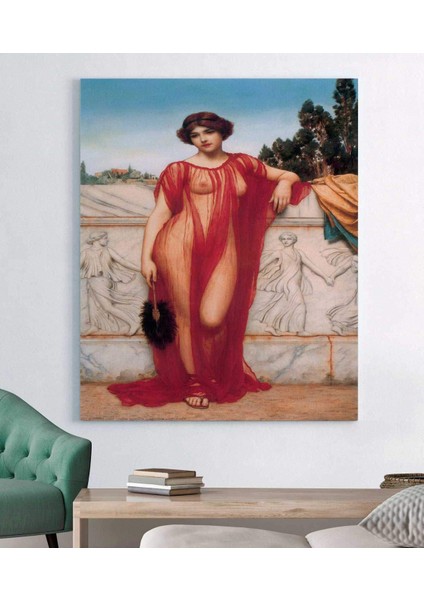 John William Godward Athenais Kanvas Tablo