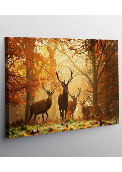 Geyikli Manzara Kanvas Tablo