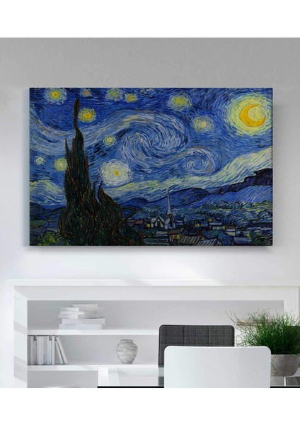 Vincent Van Gogh Yıldızlı Gece Kanvas Tablo