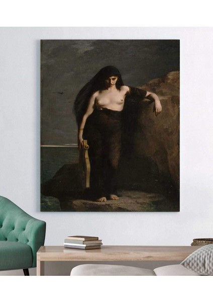 Sappho Charles Auguste Mengin Kanvas Tablo