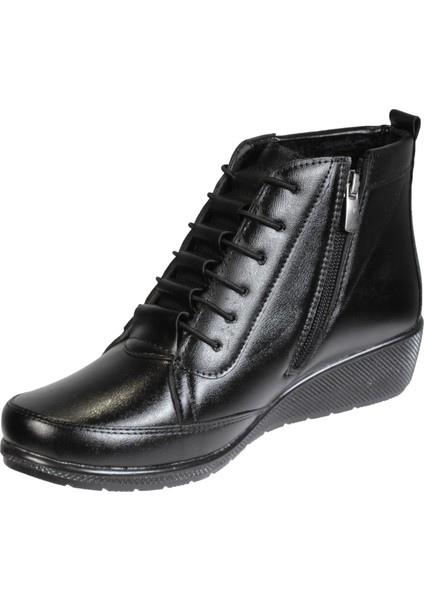 Kadın Siyah Taba Lastikli Fermuarlı Taban Soğuya Dayanıklı Kışlık Anne Botu fiyatları