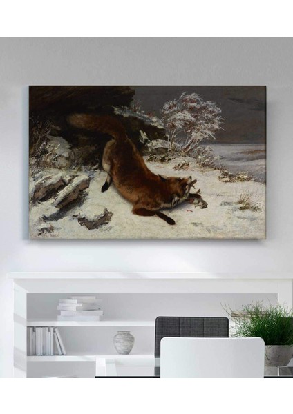 Gustave Courbet Kardaki Tilki Kanvas Tablo