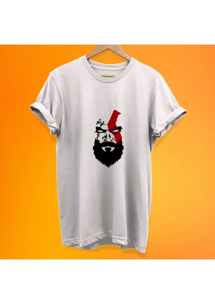 God Of War Kratos Baskılı %100 Pamuk Oversize T-Shirt Büyük Beden Tişört